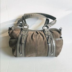 Etienne Aigner Large Suede Crossbody Handbag